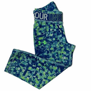 Girls Under Armour Capri Leggings Teal #1305645